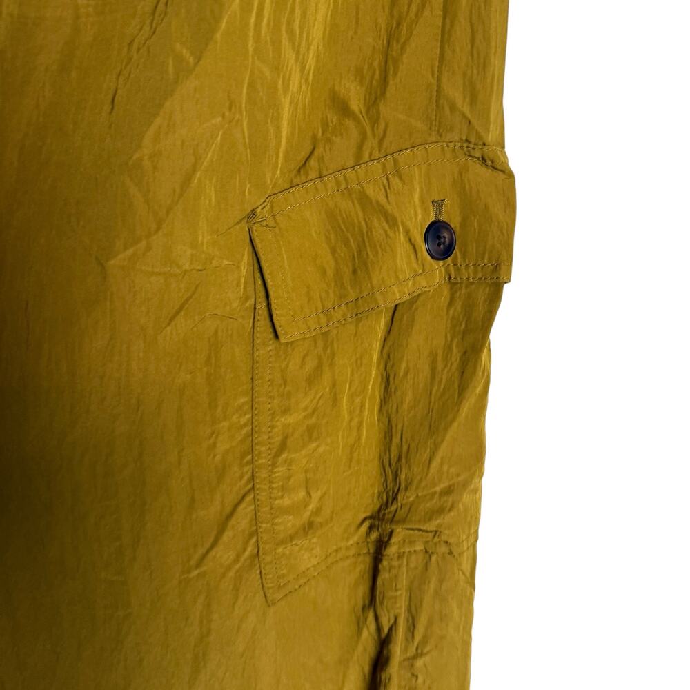 Madewell The Harlow Wide-Leg High Rise Olive Drapey Relaxed Cargo Pants Size 14 - Picture 10 of 16